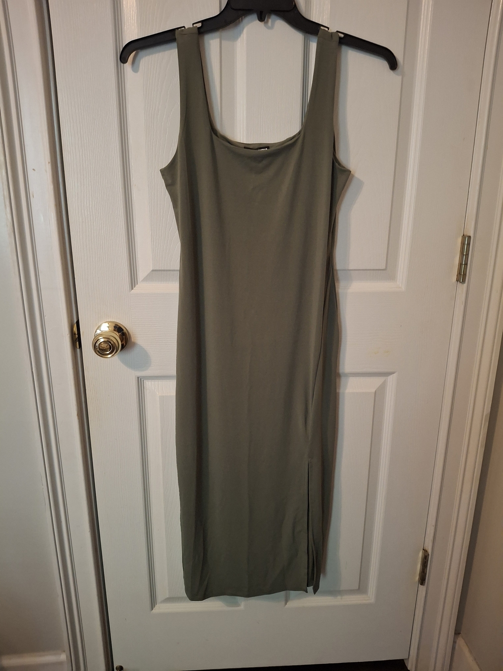 Fashion Nova Olive Green Maxi Tank Dress